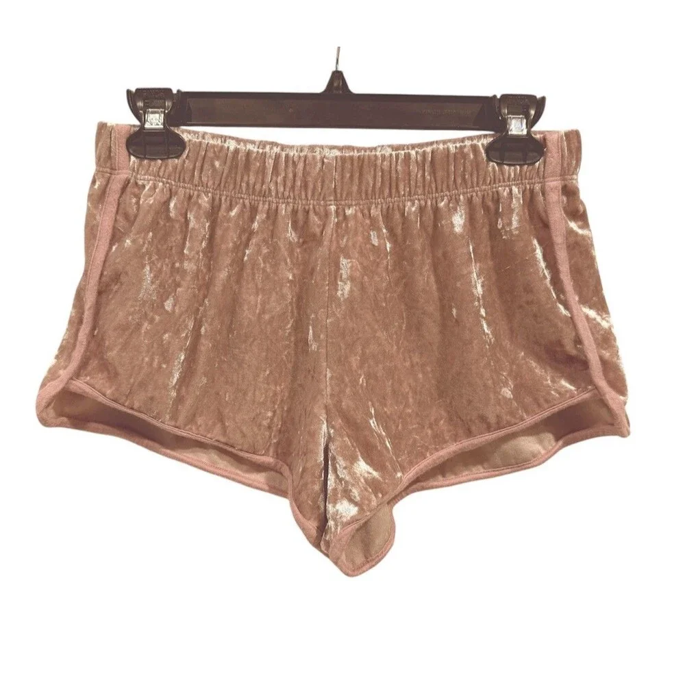 L.A. Hearts Women Velvet Shorts Size M champagne Color